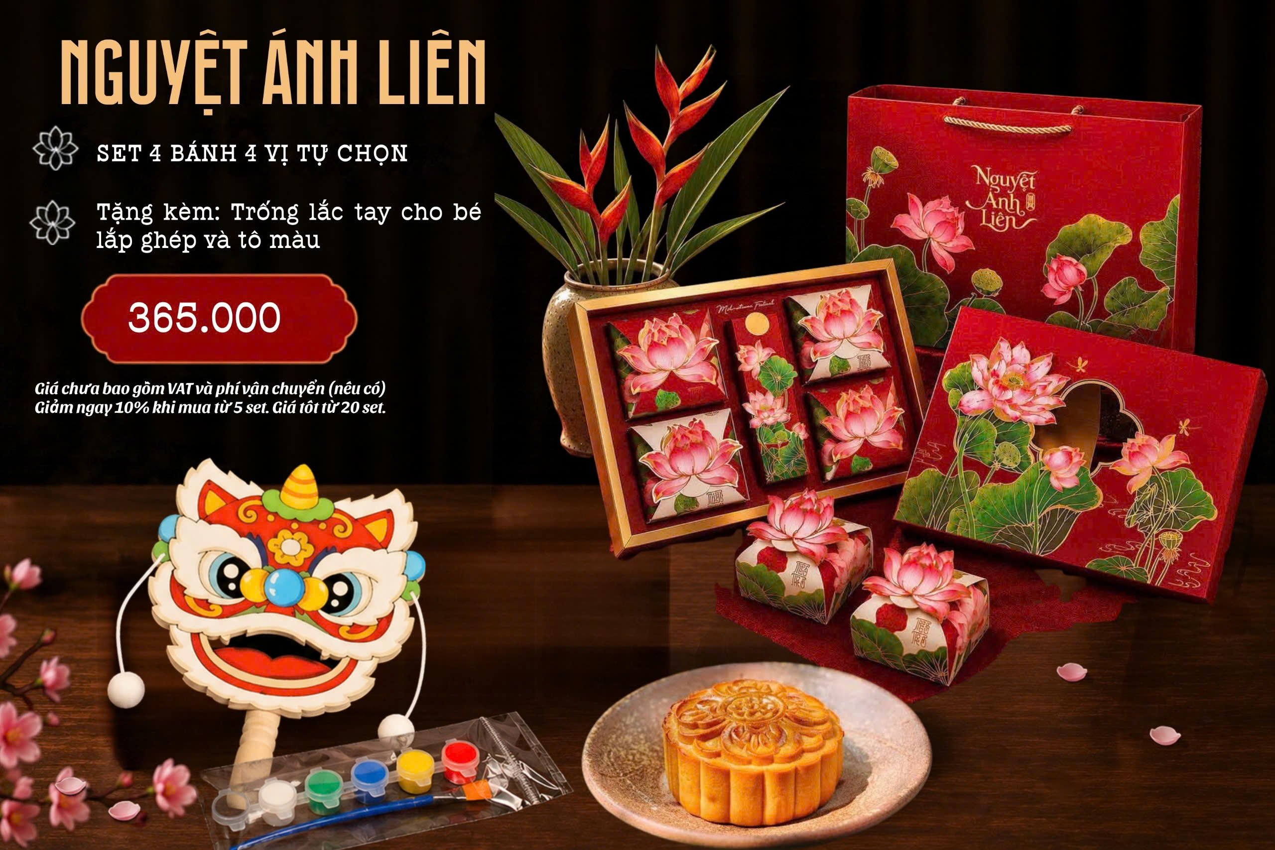 Set Nguyệt Ánh Liên bánh trung thu 365K